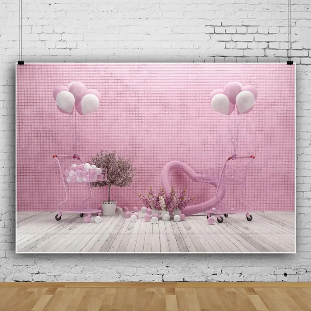 Розовые Настенные Цветы Корзина воздушные шары сердце любовь свадьба фото фон