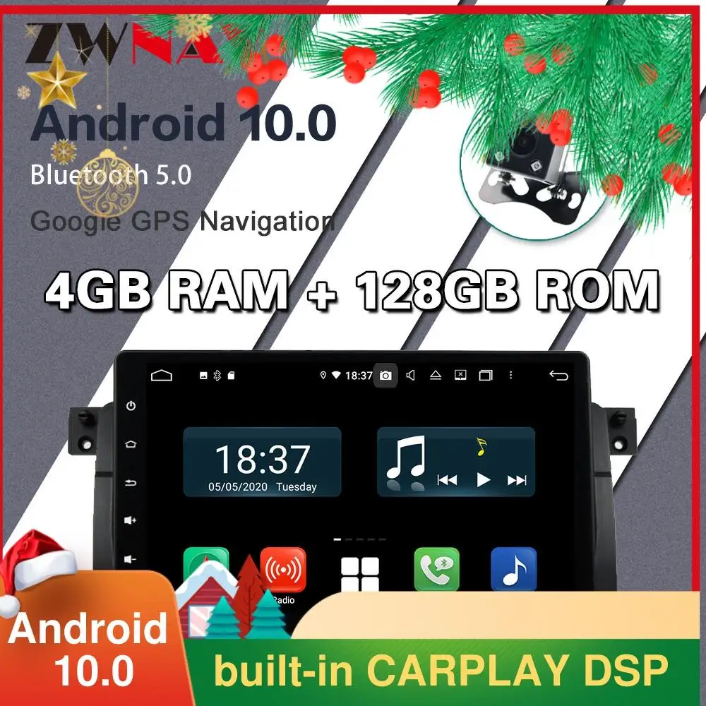 

128GB Carplay Android 10.0 screen Car Multimedia DVD Player for BMW E46 car GPS Navi car Auto Video Radio Audio Stereo Head unit