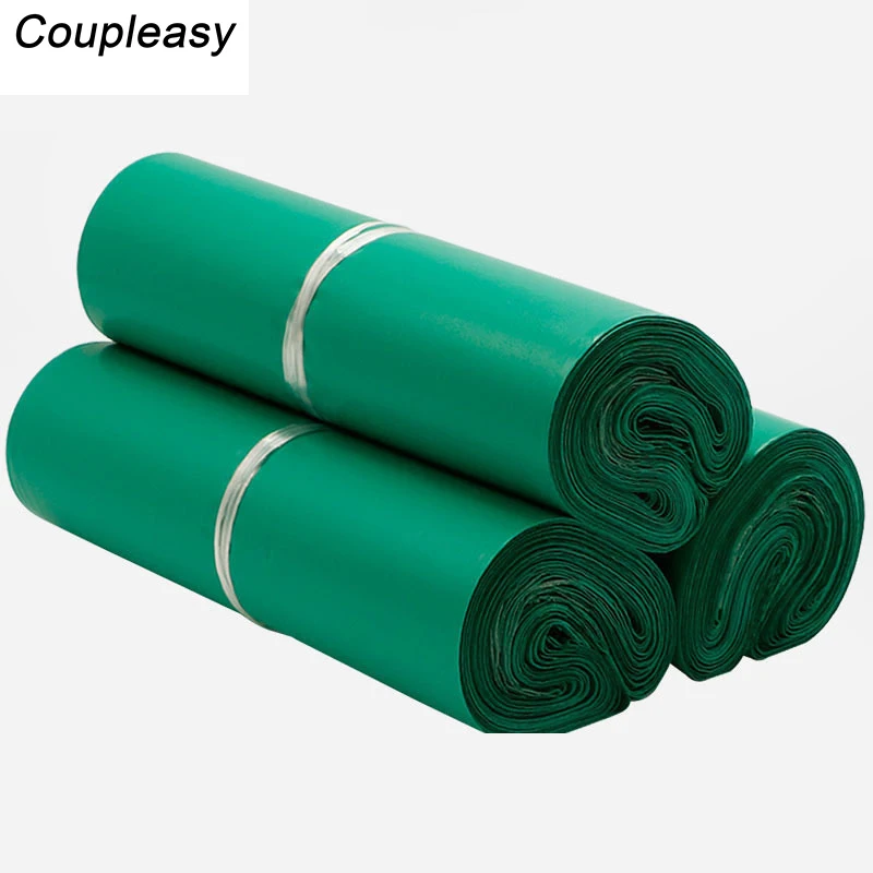 Зеленые пластиковые почтовые пакеты 100 шт./лот утолщенные самозакрывающиеся