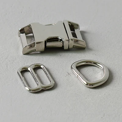 Silver 1 комплект позолоченная металлическая пряжка 3/"(20 мм) d-образное кольцо полукольцевая застежка для ленты ранец пряжка ремня tri-glides ползунки хорошее качество - Цвет: Silver