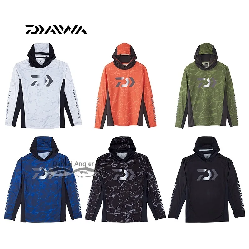 

Daiwa Fishing shirt Long Sleeve Fishing hoodie Sunscreen Breathable Anti Mosquito Quick Dry fishing jerseys men fishing clothing