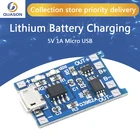 Зарядная плата 18650 TP4056 для модуль зарядного устройства литиевой батареи, с микро-USB, 5В 1A, с двойной функцией защиты, 1A, литий-ионный, 5 шт.