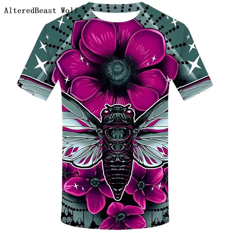 Cicada 2020 Новинка 3D забавная Футболка Мужская модная повседневная красивая летняя