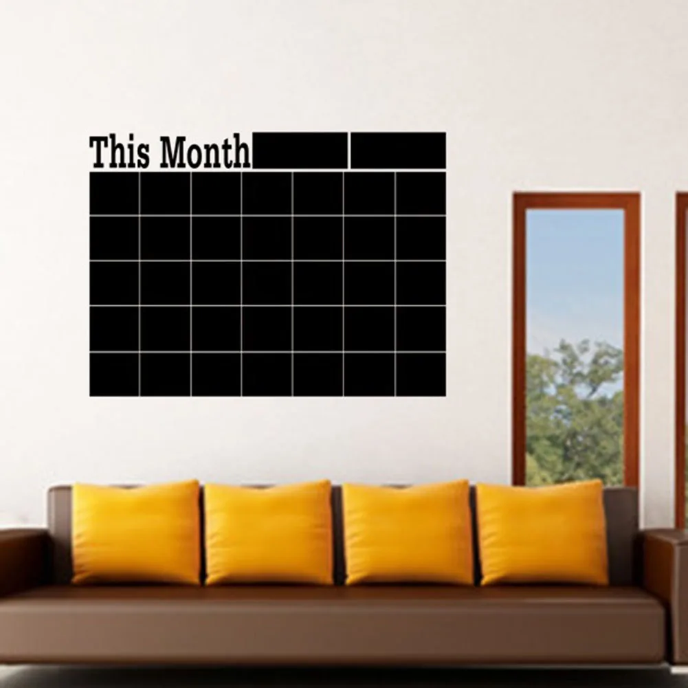 Removable Monthly Plan Chalkboard Blackboard Sticker Office Home Wall DIY Decal | Дом и сад