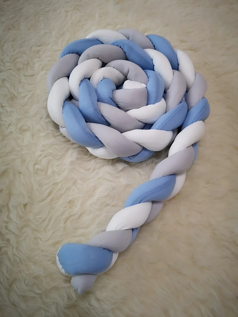 C 1meter 1 шт., 1 м/2 м/3 м, детская кровать, бампер, нодический узел для новорожденных, ткачество, плюшевый узел, детская кроватка, Узловая мягкая тесьма, протектор, декор для детской комнаты - Цвет: C 1meter