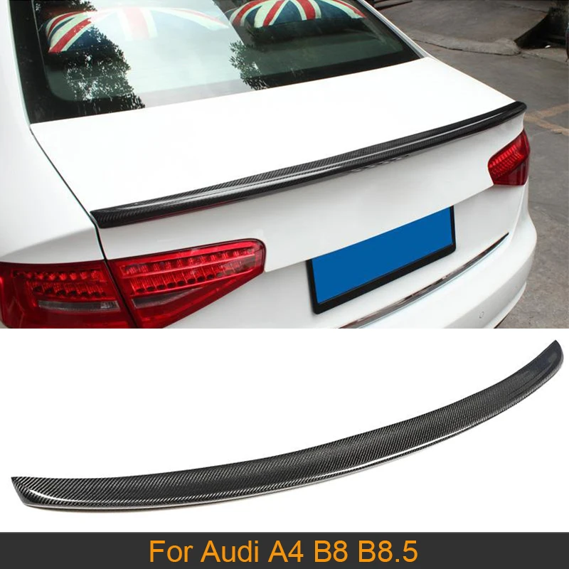 

Углеродное волокно спойлер заднего багажника, крыла для Audi A4 B8 B8.5 2013 - 2016 не для S4 Задний багажник багажника губы крыла Спойлер