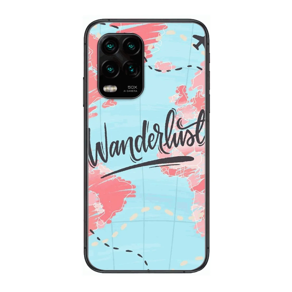 

Global travel airplane Phone Case For xiaomi Redmi Note 9S 8 7 6 5 A Pro T Anime Black Cover Silicone Back Pretty senior