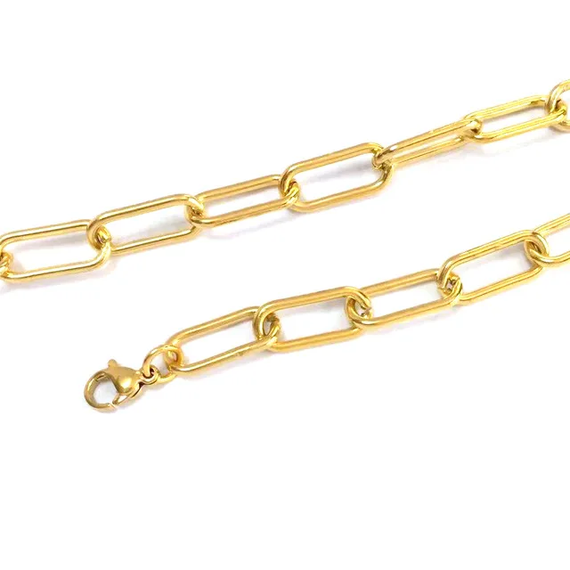 gold Серебряное/золотое ожерелье с замком из нержавеющей стали для женщин и мужчин Готический ручной работы Сверхмощный Замок колье металлический воротник - Окраска металла: gold