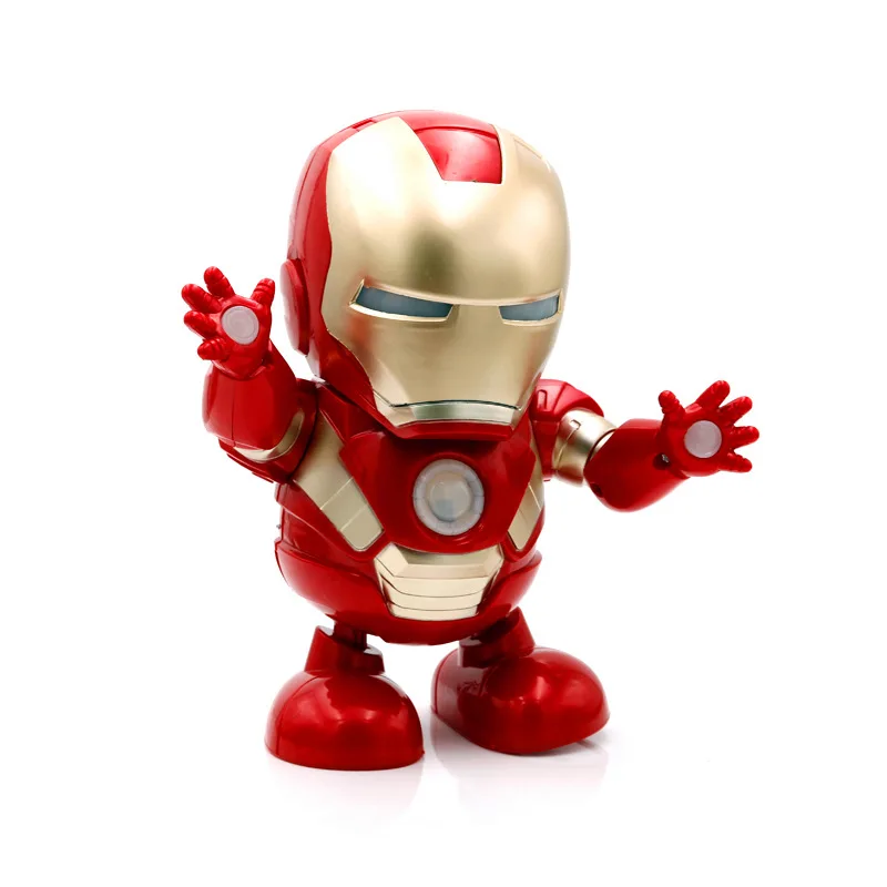 Avengers Dance Iron Man Action Figure LED Flashlight with Sound Hero Electronic Toy Children Birthday Gift | Игрушки и хобби