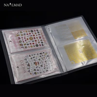 80 slots nail art sticker holder nail water decals empty storage holder manicure nail art tools