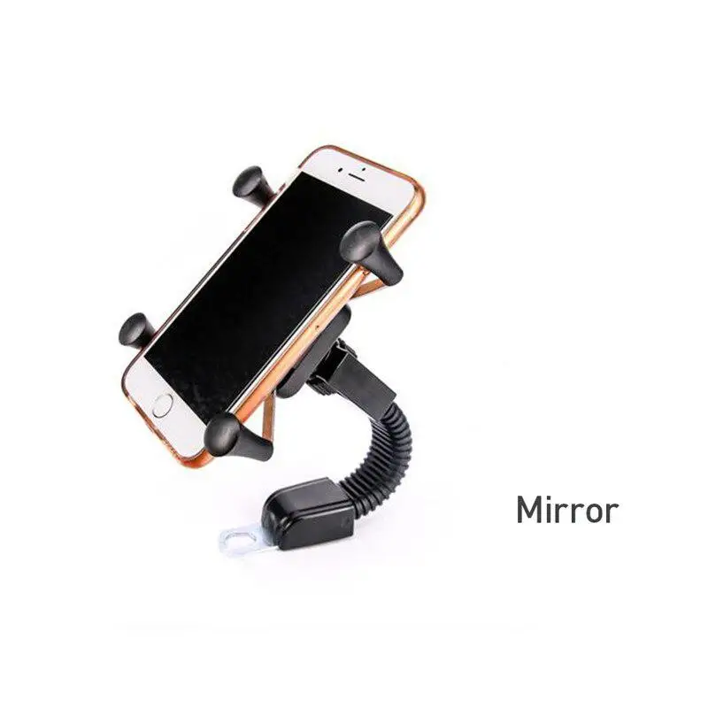 Универсальный руль мотоцикла + зеркало заднего вида держатель мобильного