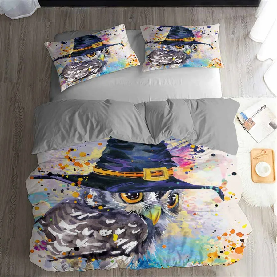 

HELENGILI 3D Bedding Set Halloween Print Duvet cover set bedclothes with pillowcase bed set home Textiles #YC-121