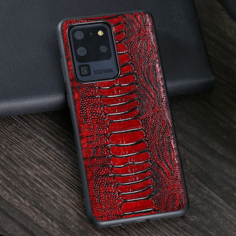 

For Samsung Galaxyz S21Ultra Galaxy S21 Plus P50 Pro Ostrich Foot Cover Leather Phone Case for Galaxy S20 플립3케이스 A71 Case