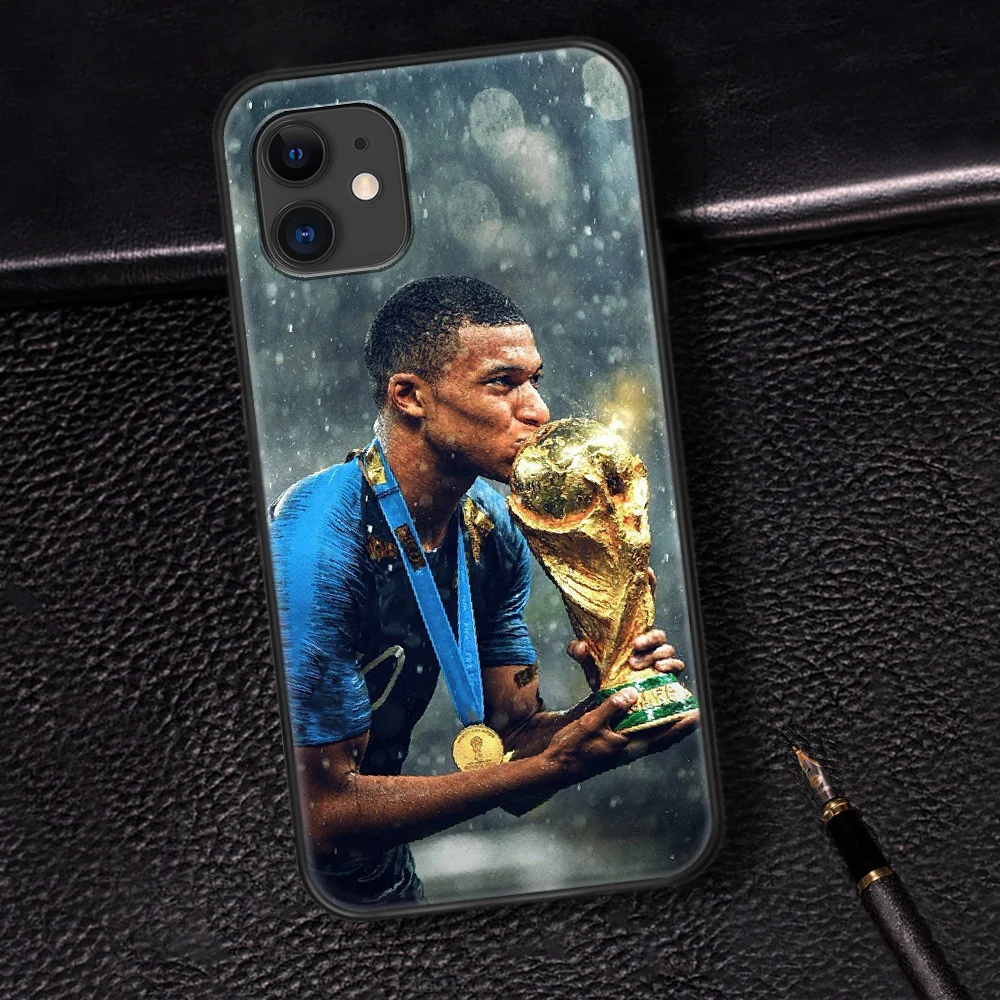 

Mbappe Soccer Phone Case For Iphone 5 5S SE 2020 6 6S 7 8 Plus 11 12 Mini X XS XR Pro Max black Prime 3D Etui Painting Cell Tpu