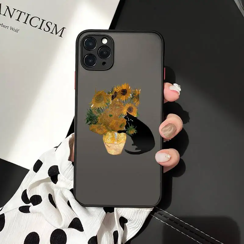 

Art Aesthetic Vincent Van Gogh Starry Night Phone Case matte transparent For iphone 7 8 11 12 plus mini x xs xr pro max cover