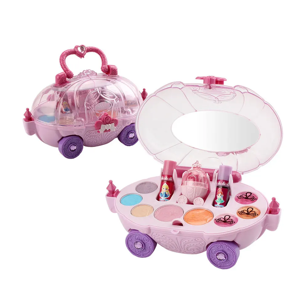 

Girls Safety Pretend Play Salon Eyeshadow Lipstick Makeup Toys Set Children Gift Simulation Hairdressing Fashion Cosmetics Car