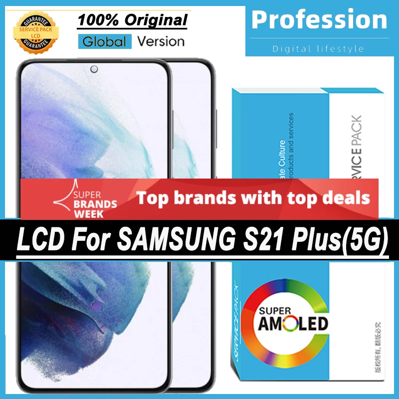 100% Оригинальный 6 7 'ɺMOLED дисплей для Samsung Galaxy S21 Plus G996 G996B G996F G996B/DS 5G Полный