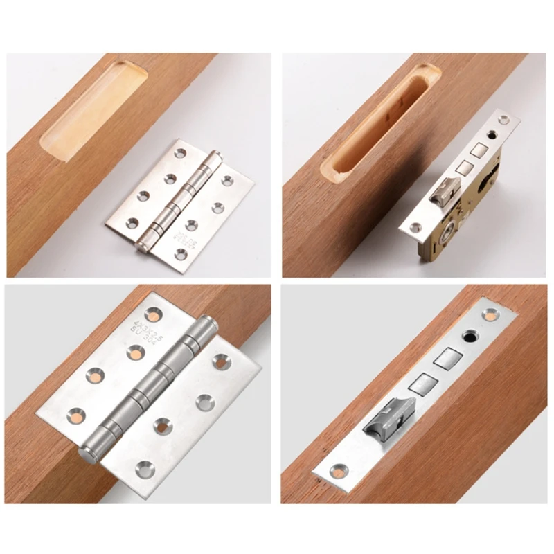 

Wooden Door Hinge Hole Woodworking Installation Lock Fixed Drilling Artifact Opener Hinge Positioning Slotting Machine R7UB