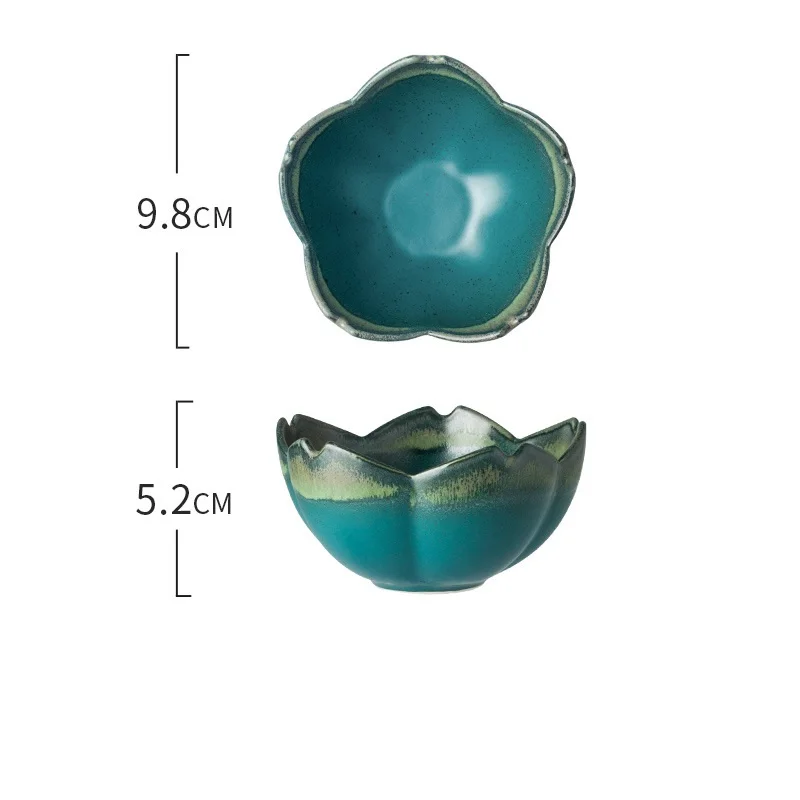 Креативные керамические маленькие тарелки в японском стиле форме цветка бытовые