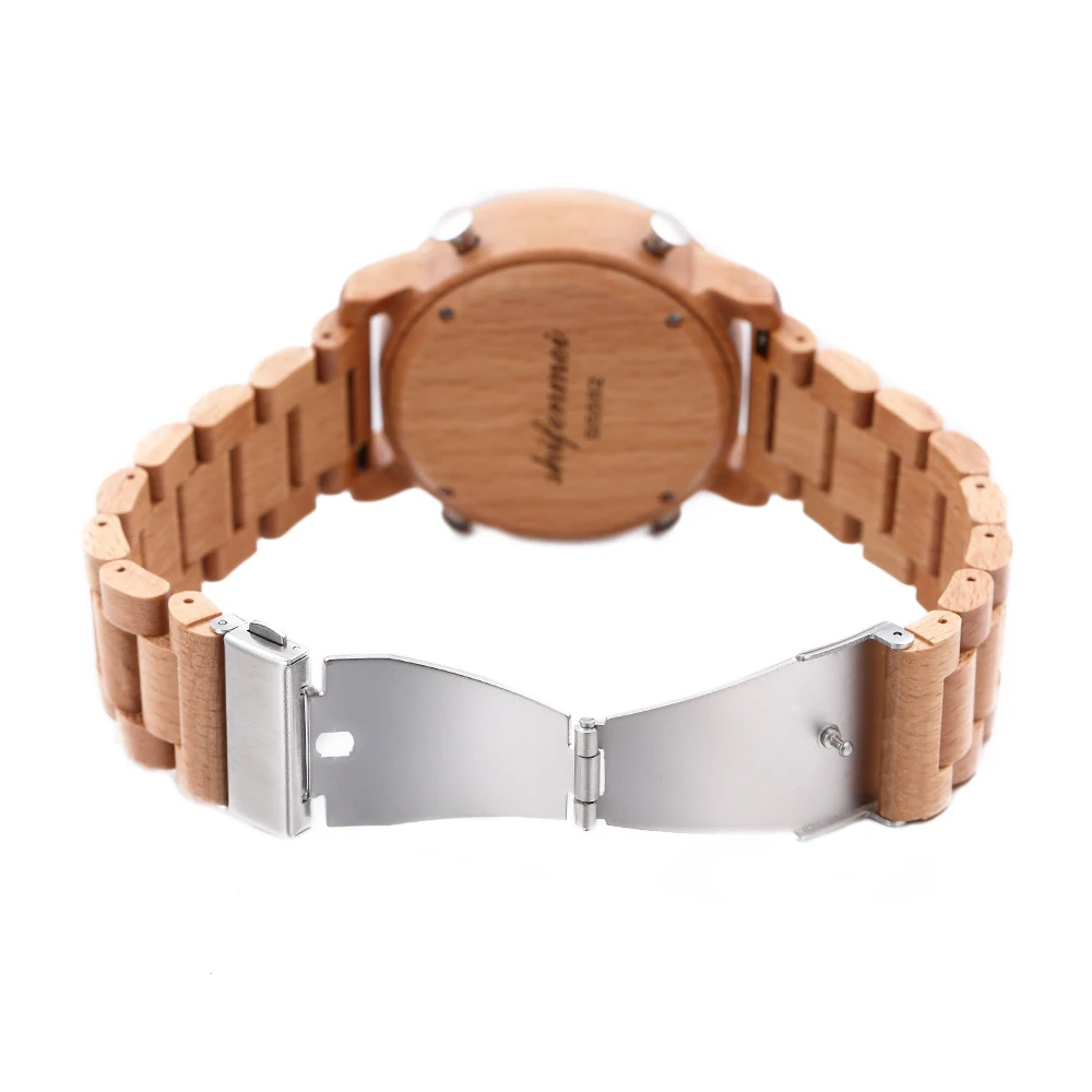 

Shifenmei Watches Men Luxury Brand Drum Roller Watches Men Military Sports Wooden Quartz Wristwatches Relogio Masculino 5582