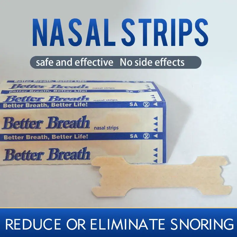 

50 Pcs Better Breathe Nasal Strips Right Way Stop Snoring Anti Snoring Strips Easier Better Breathe Health Care