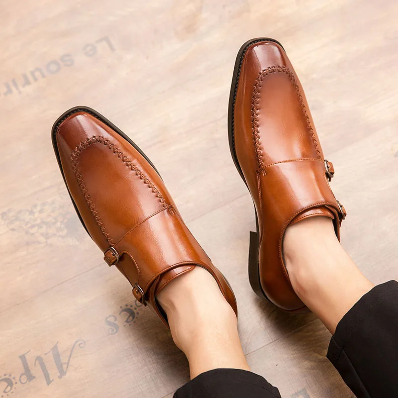 

Shoes Men Slip On Autumn Men Leather Shoes fashion Slip-On Black Party Wedding Black Brown outdoor Alligator Men Shoes s5