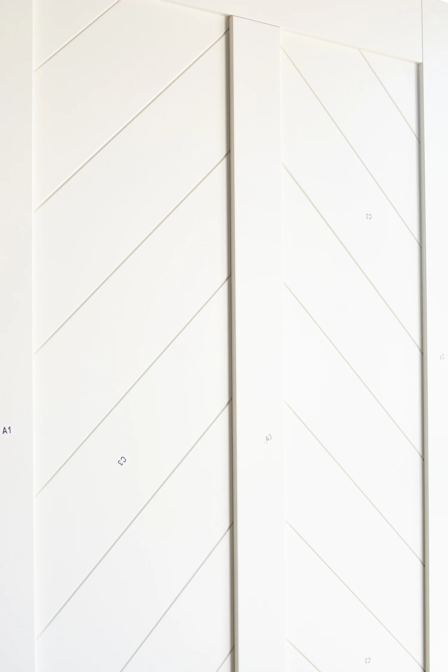 DIYHD Fish Bone V-образная раздвижная плита для амбара MDF однотонное ядро грунтованная