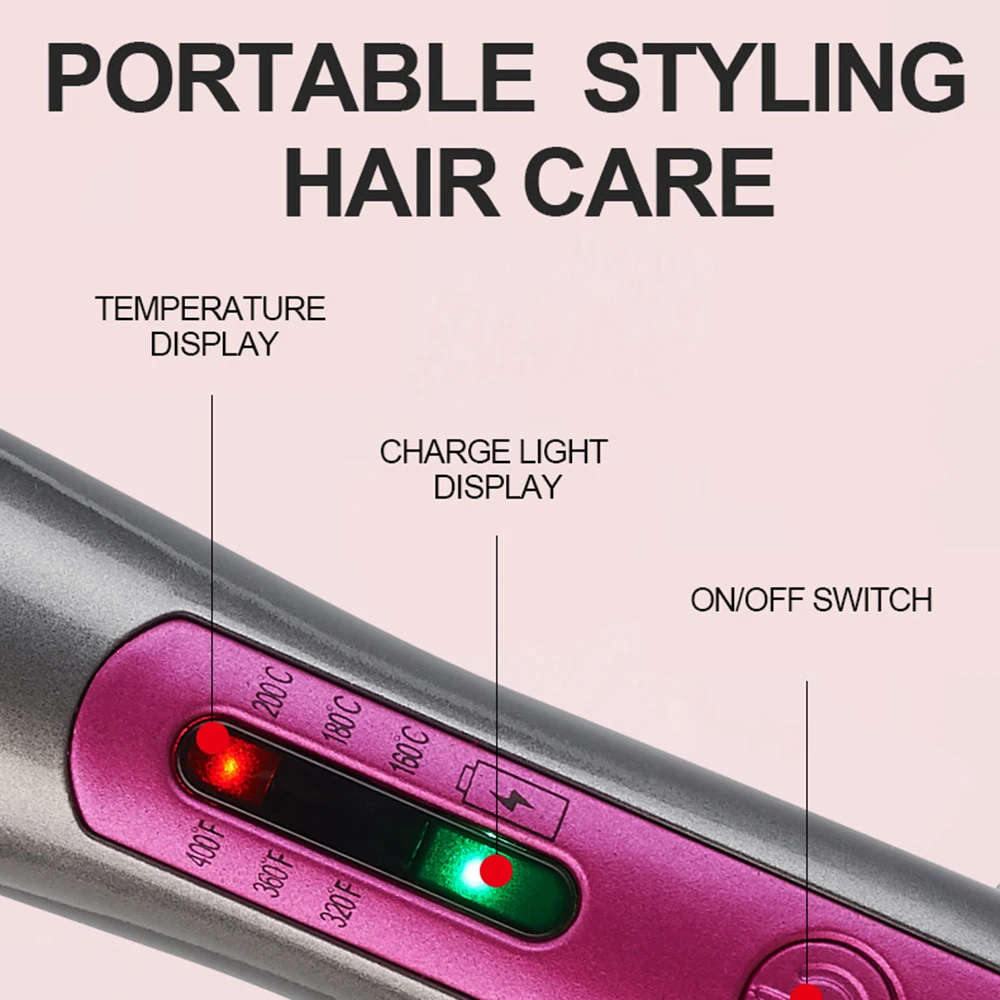 Профессиональный USB выпрямитель для волос переносной беспроводной с 3D
