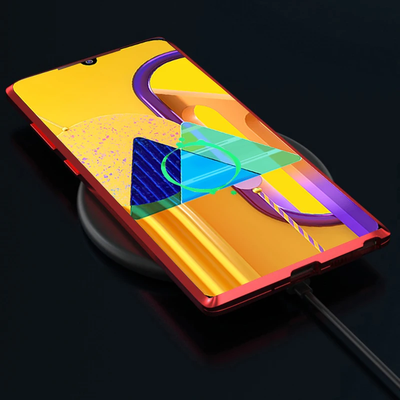 Чехол на магните для samsung Galaxy M30S двусторонний чехол из закаленного стекла 360 M 30 S