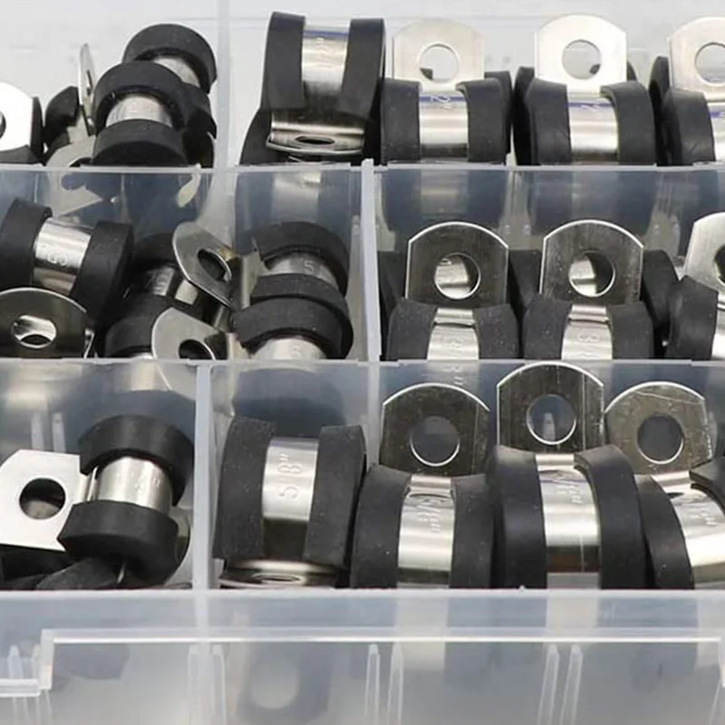 Зажим для кабеля резиновые зажимы труб из нержавеющей стали 304 разные размеры (52