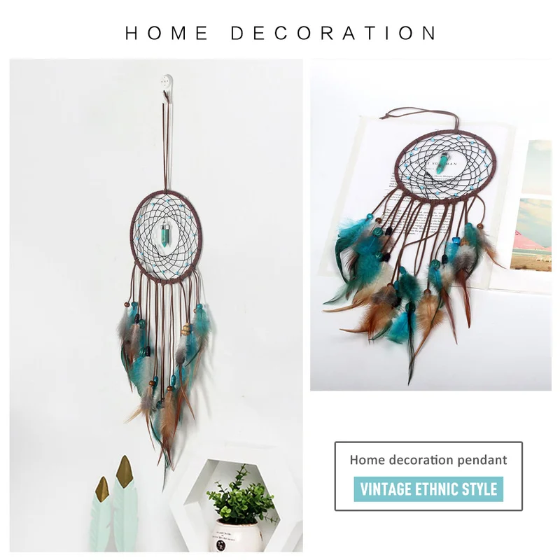 Feathers Decoration Handmade Dream Catcher Room Home Decor Hanging Dreamcatcher Wind Chimes Pendant for Car Wall | Дом и сад