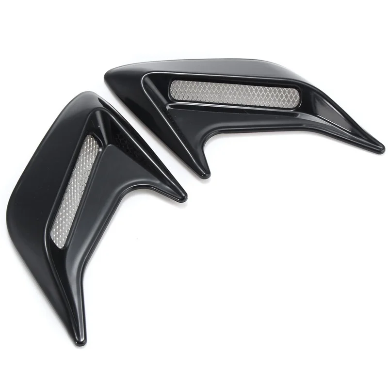 

2PCS Car Auto Decorative Air Flow Vent Hood Vent Bonnet Universal Black