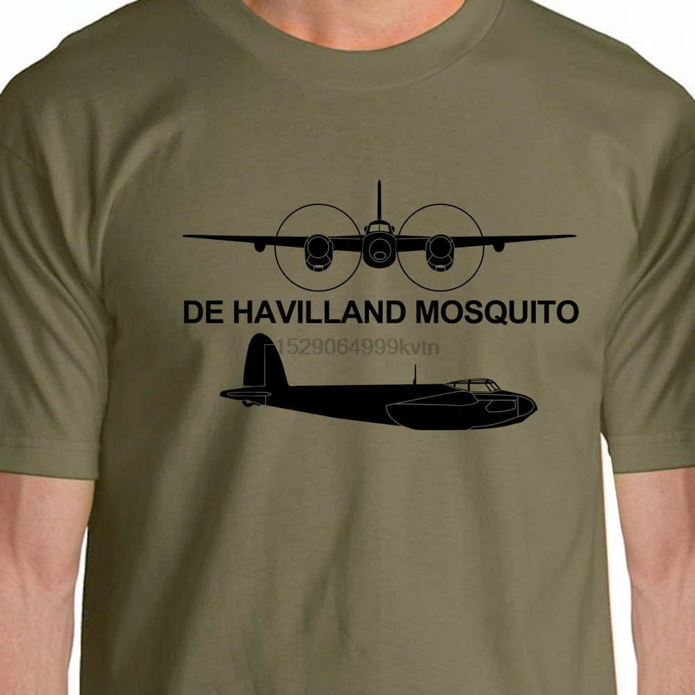 Модные новые футболки майки Новые топы с круглым вырезом Aeroclassic Silhouette De Havilland Mosquito