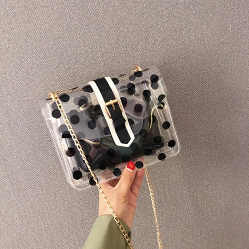 Прозрачная сумка Новинка 2019 г. Европейская и американская дикая свежая Сумочка
