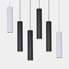 Цилиндрические светодиодные подвесные светильники с регулируемой яркостью, длинные трубчатые светильники, кухня, столовая, магазин, бар, украшение, шнур, подвесной светильник, фоновое освещение