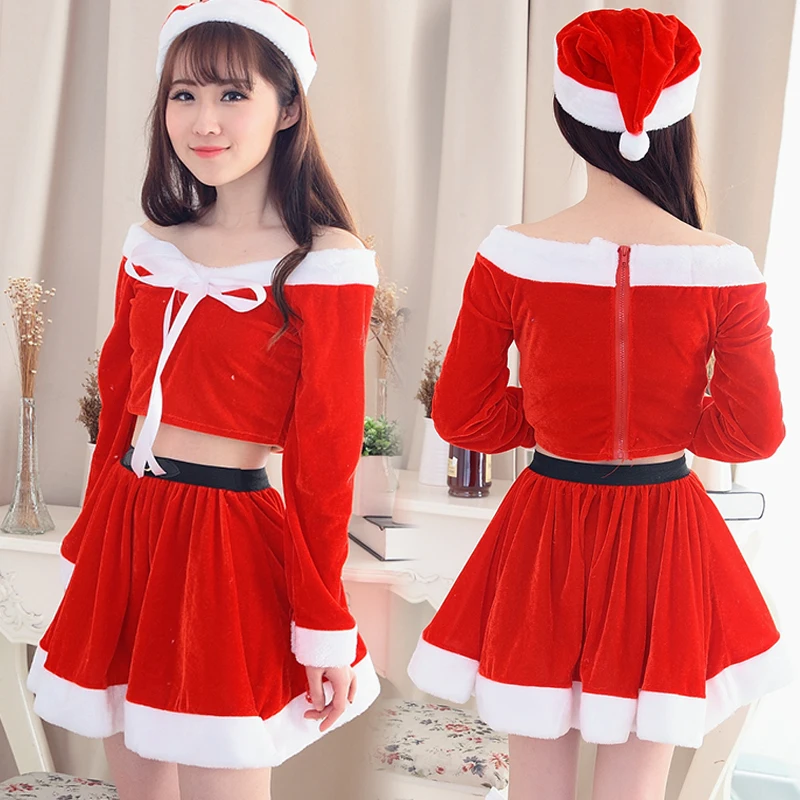 DM COS рождественское нарядное платье костюм Санты Санта Клауса одежда для косплея