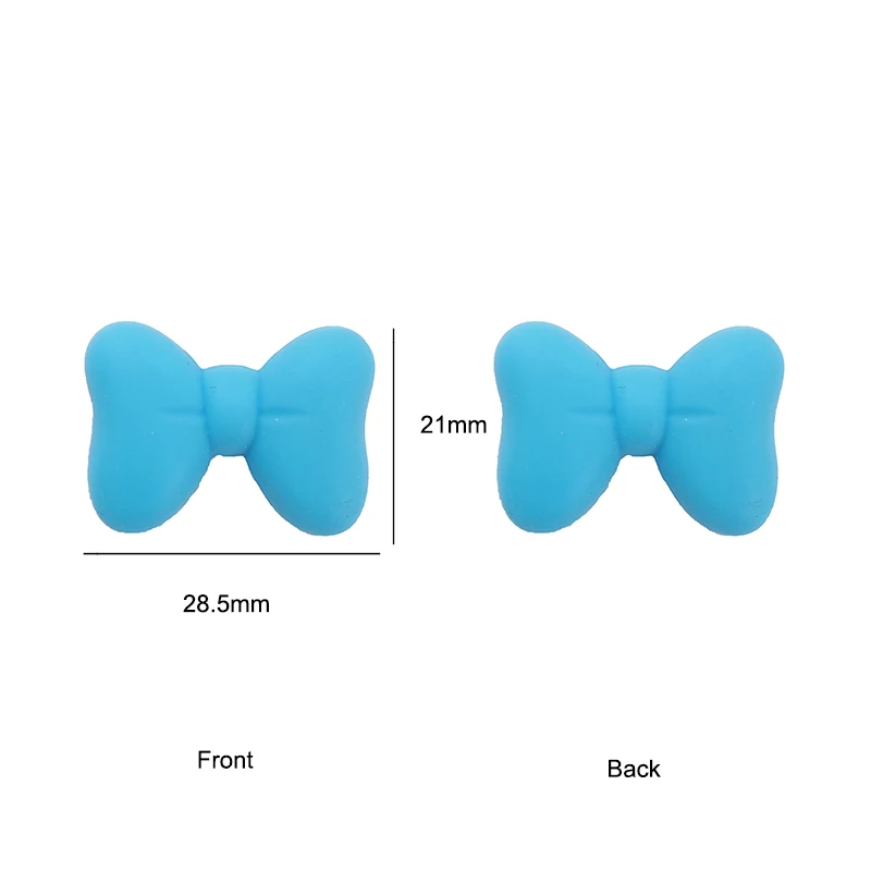 Chenkai 10PCS Bowknot Silicon Beads BPA Free Cute Silicone Pacifier For Infant DIY Baby Chewable Teething Making Jewelry Gift | Мать и