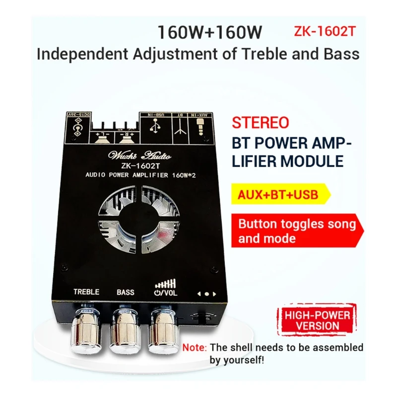 

Bluetooth-compatible Amplifier Board Stereo Receiver 2 Channel Amplifier Board High Power Digital Amp Module 85WC