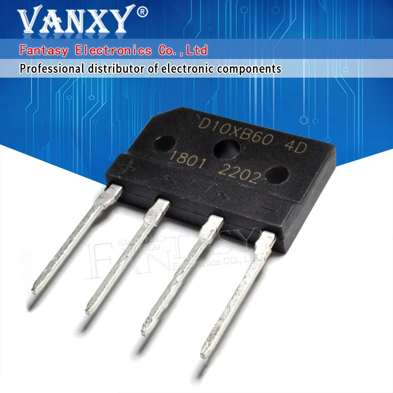 

10 шт. D10XB60 мостовой выпрямитель 10A 600 в D10 XB60 Новый и оригинальный IC