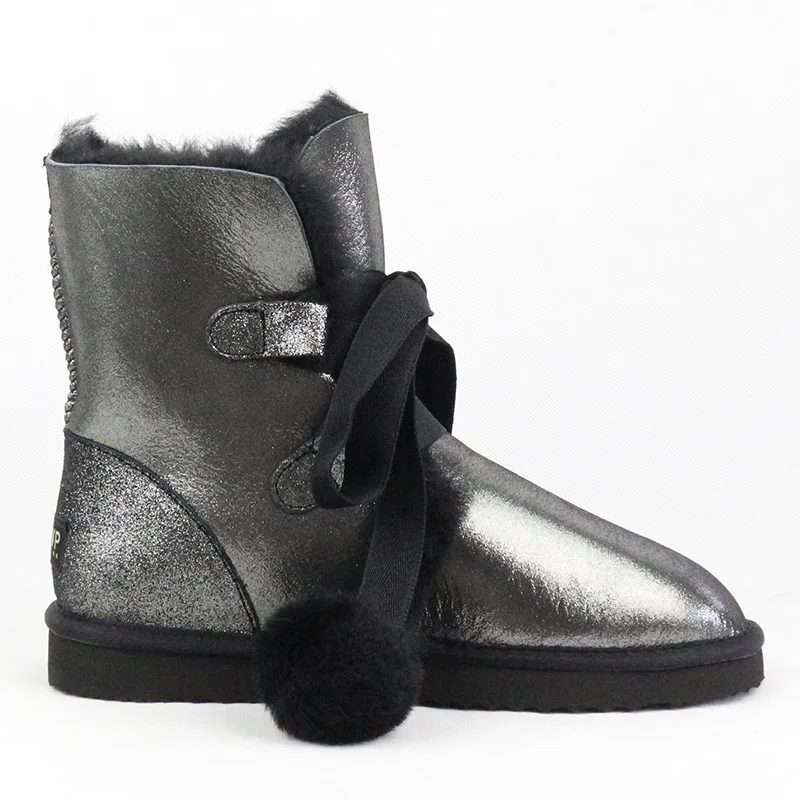 Женские Водонепроницаемые сапоги из натуральной овечьей кожи на натуральном