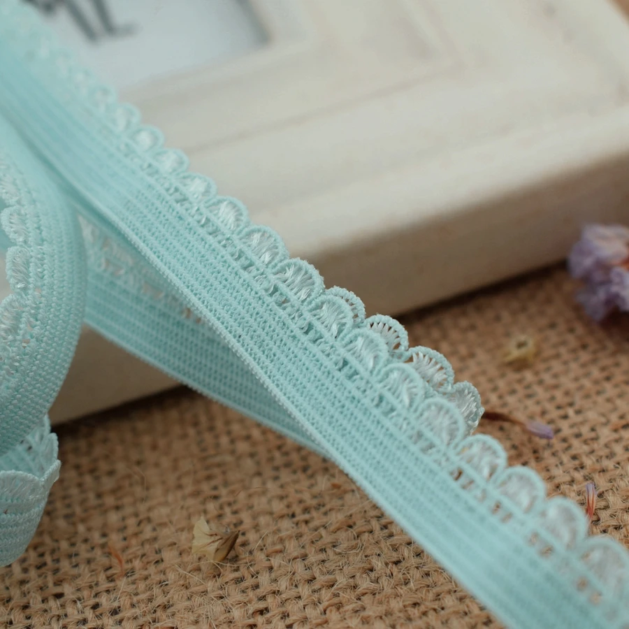 #281 синие эластичные ленты 8 ярдов/партия эластичная кружевная отделка нижнее