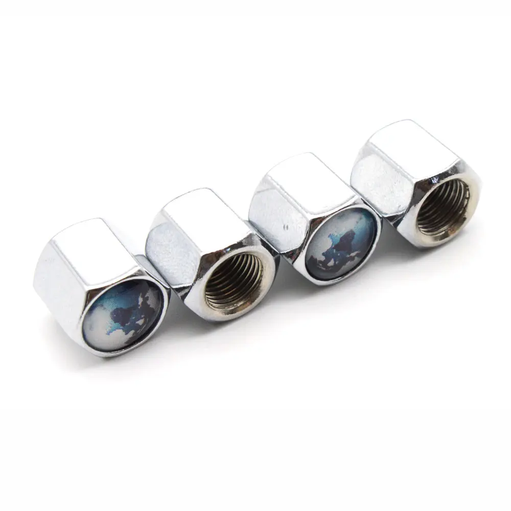 4 Pcs/Set Zinc Alloy Earth Style Tire Valve Stem Cap Wheel Air Caps for Auto Cars | Автомобили и мотоциклы
