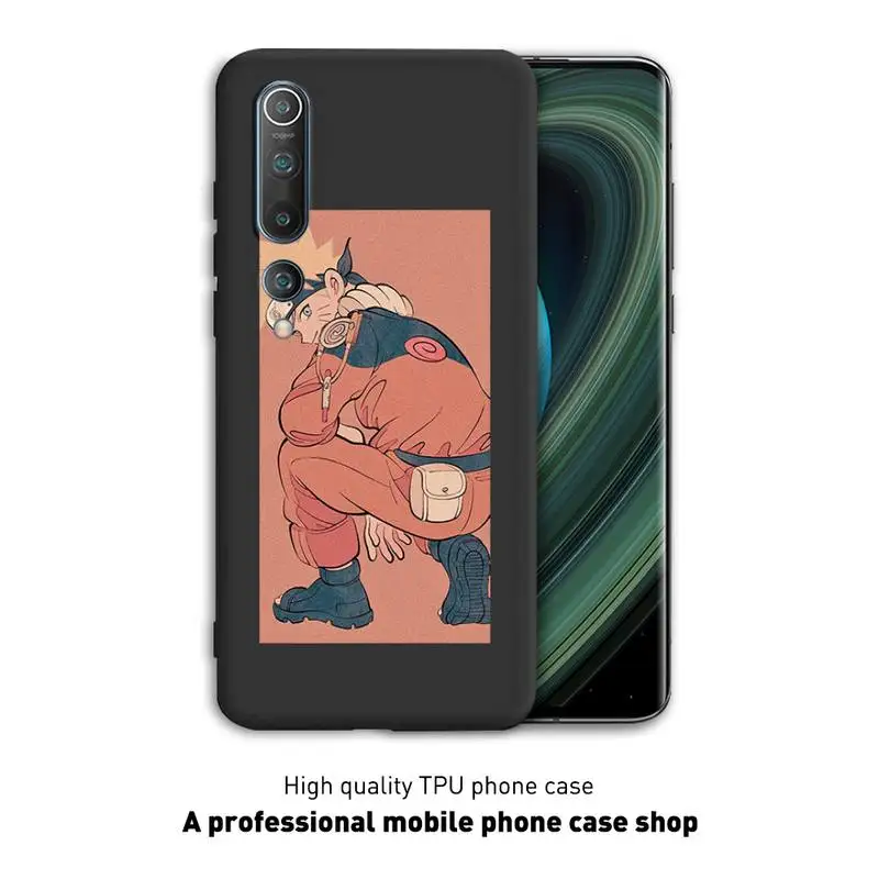 

Japan Animation Naruto Phone Case Black Cover For Xiaomi 6X 8 8Lite 9T 10 10Lite Note 8 8T 9Pro 9Promax Cases