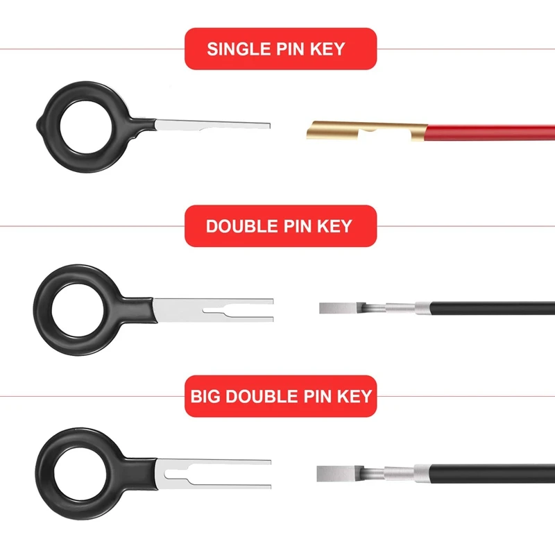 

Terminal Removal Tool Kit for Car, Wire Connector Pin Release Key Extractor Tools Set for Most Connector Terminal(59 Pieces)