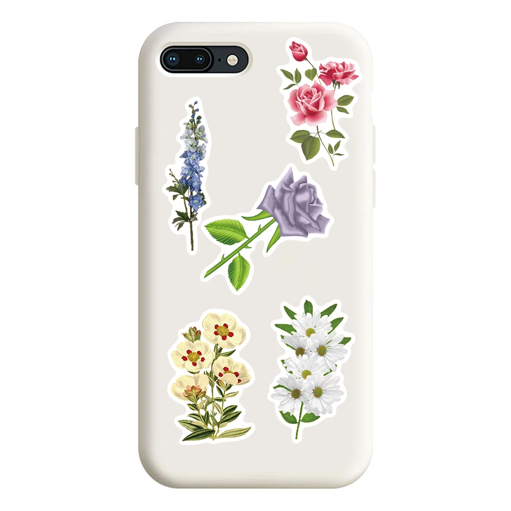 

50Pcs Beautiful Flower Waterproof PVC Sticker For Car Notebook Skateboard Guitar Girl Toys Decals