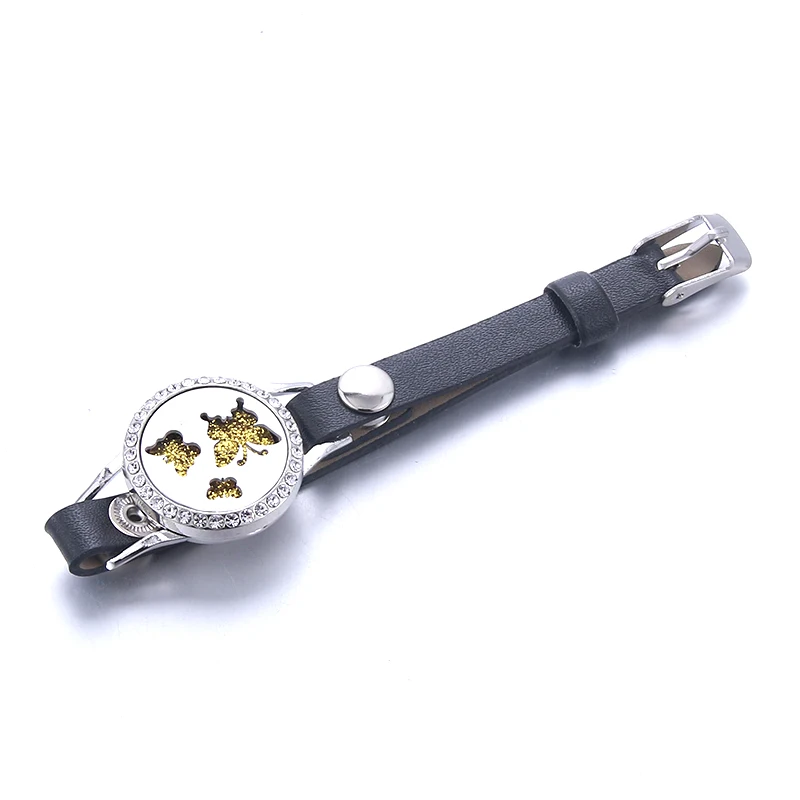 Браслет для ароматерапии натуральная кожа Нержавеющая сталь эфирное масло