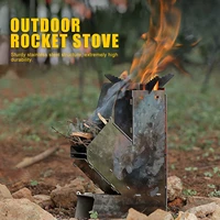 portable collapsible camping stove wood stove outdoor wood burning stainless steel rocket stove backpacking camp tent stove