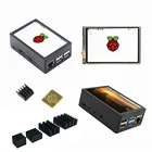 3,5 дюймовый TFT ЖК-дисплей с сенсорным экраном + чехол из абс + теплоотвод для Raspberry Pi 4B 3B + 3B