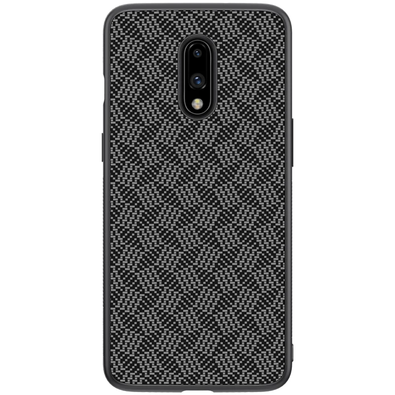 For OnePlus 7(Plaid) Для OnePlus 7 Pro Чехол для OnePlus 7 6 6T чехол NILLKIN Роскошный чехол из синтетического волокна Карбон PP Пластиковая Задняя крышка для телефона OnePlus7 - Цвет: For OnePlus 7(Plaid)