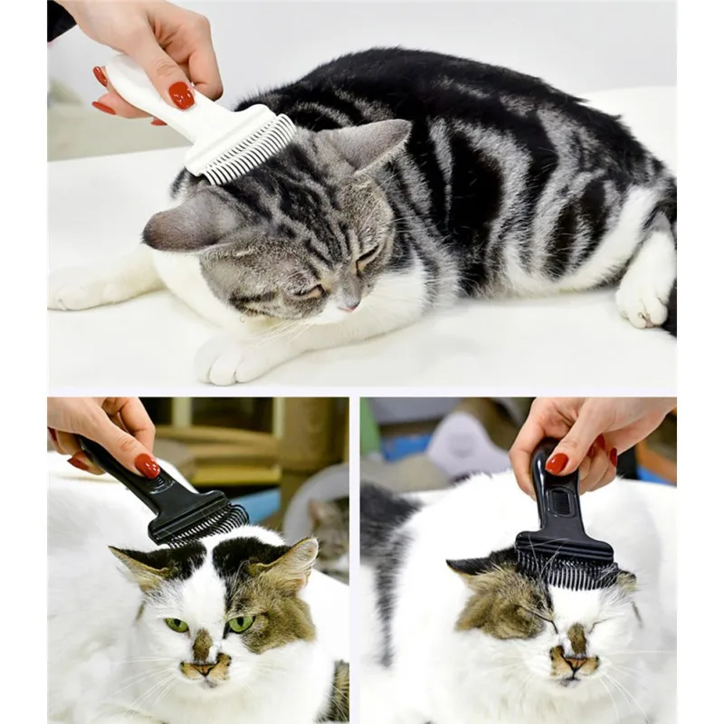 

Rubber Pet Cat Dog Comb Brush Remove Fleas Dense Tooth Shell Rake Comb Pet Grooming Products New Arrival